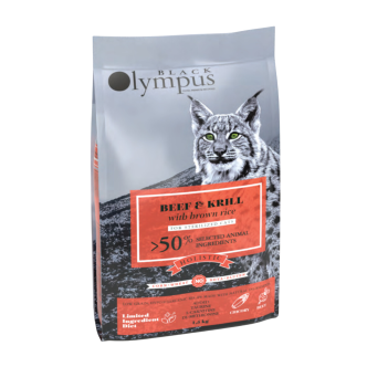 Black Olympus croquettes pour chat stérilisé boeuf 1,5kg