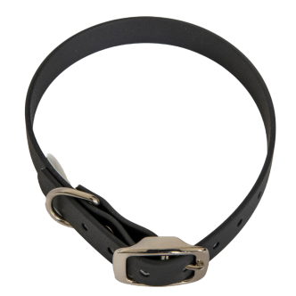 Collier en biothane Pitchou noir taille S (16mm)