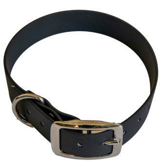 Collier en biothane Pitchou noir taille M (25mm)