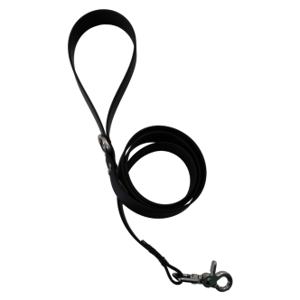 Laisse classique en biothane Pitchou noire taille S (1,10m x 25mm)