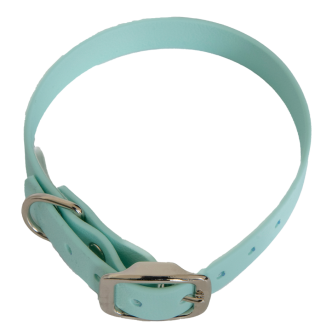 Collier en biothane Pitchou turquoise taille S (16mm)