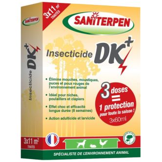 Insecticide DK Choc Saniterpen (3x60ml) pour chien et chat