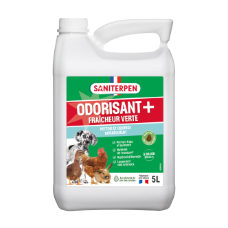 Odorisant Saniterpen Plus Fraicheur verte (5L) pour chien et chat