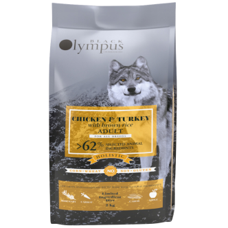 Black Olympus croquettes pour chien adulte moyen poulet et riz 12kg