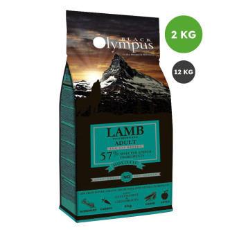 Black Olympus croquettes pour chien adulte moyen agneau et riz 2kg