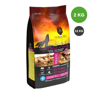 Ambrosia croquettes pour chiot poulet et saumon 2kg