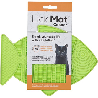 Gamelle à lécher Lickimat Casper verte pour chat