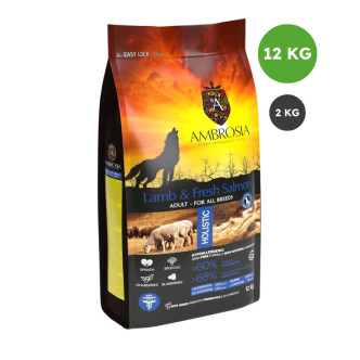 Ambrosia croquettes pour chien adulte agneau et saumon 12kg