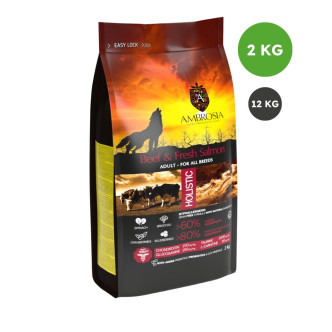 Ambrosia croquettes pour chien adulte bœuf et saumon 2kg