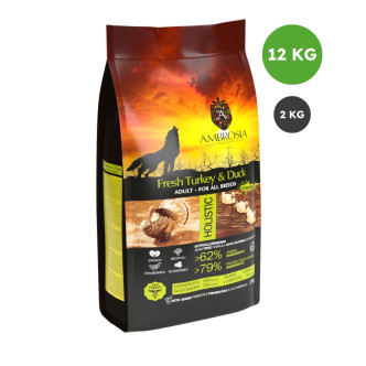 Ambrosia croquettes pour chien adulte dinde et canard 12kg