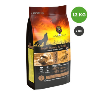Ambrosia croquettes pour chien adulte dinde fraîche et lapin 12kg